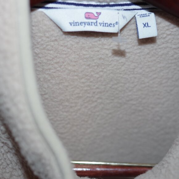 Vineyard Vines Sherpa Harbor Cream Vest Women’s Size : XL - Picture 3 of 6
